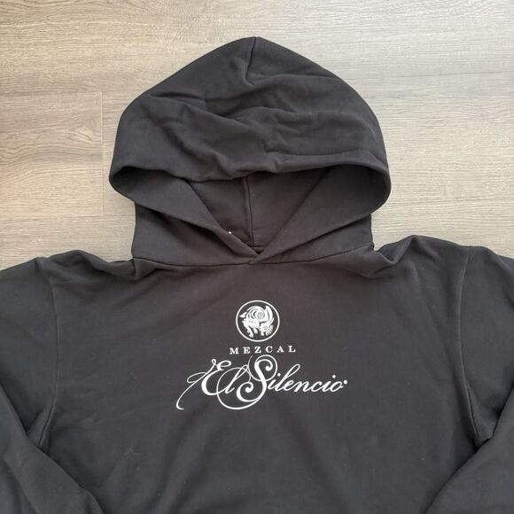 Rare El Silencio Black Logo Mezcal Tequila Promo Hoodie L USA MADE - Picture 4 of 7